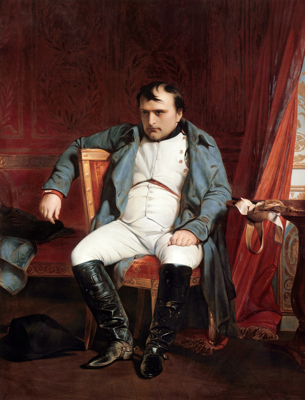 Napoleon I. zu Fontainebleau am 31. Maerz 1814 nach Empfang der Nachricht vom Einzug der Verbuendete de Paul Delaroche