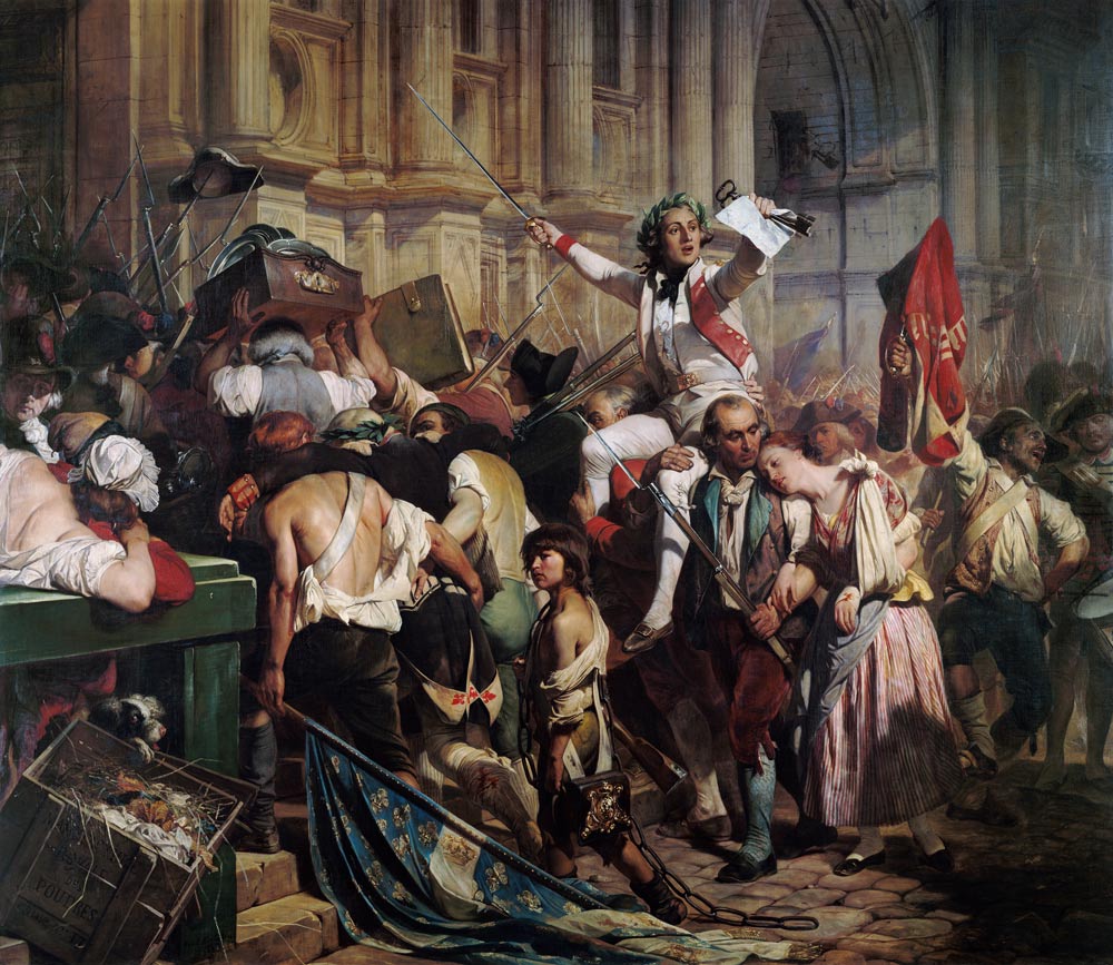The Conquerors of the Bastille before the Hotel de Ville in 1789 de Paul Delaroche