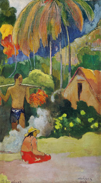 Landscape in Tahiti (Mahana Maa) de Paul Gauguin