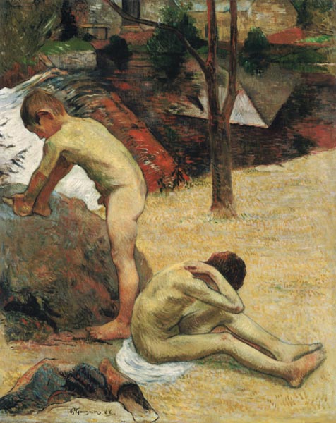 Bathing Breton Boys de Paul Gauguin