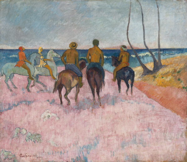 Jinete en la playa de Paul Gauguin