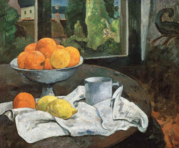 Oranges et citrons avec vue de Paul Gauguin