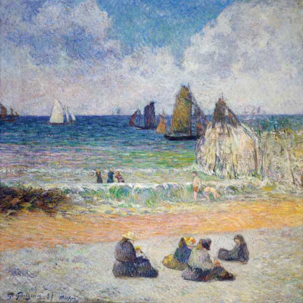 The Beach at Dieppe de Paul Gauguin