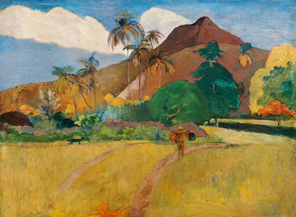 Paisaje tahitiano de Paul Gauguin