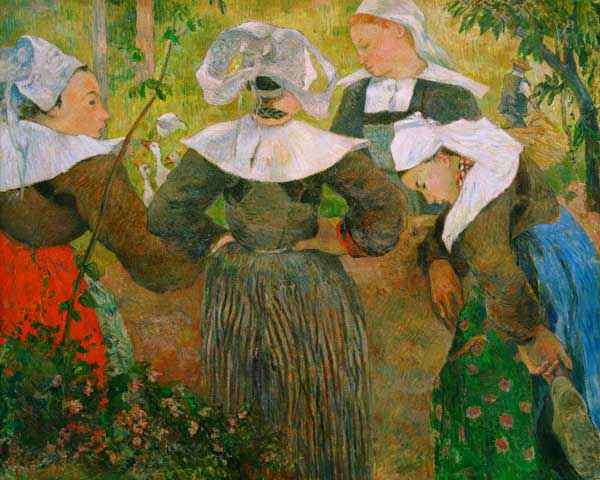 Breton peasant women de Paul Gauguin