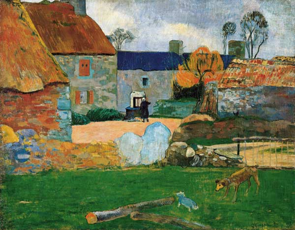 Das blaue Dach oder das Bauernhaus in Pouldu de Paul Gauguin