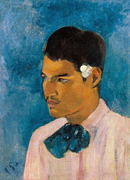 The young man with the flower de Paul Gauguin