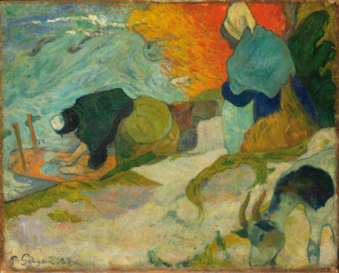 Washerwomen in Arles (Laveuses à Arles) de Paul Gauguin