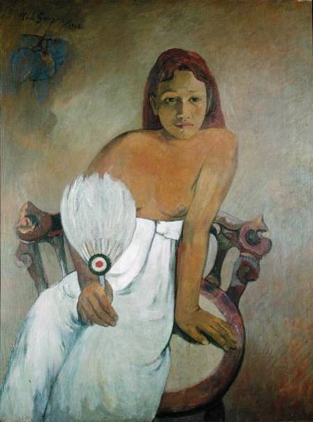 Girl with fan de Paul Gauguin