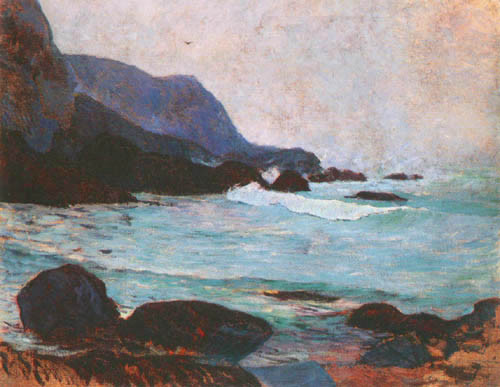 The coast of Bellangenay de Paul Gauguin