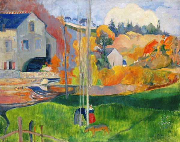 Landscape in Brittany. The David Mill de Paul Gauguin