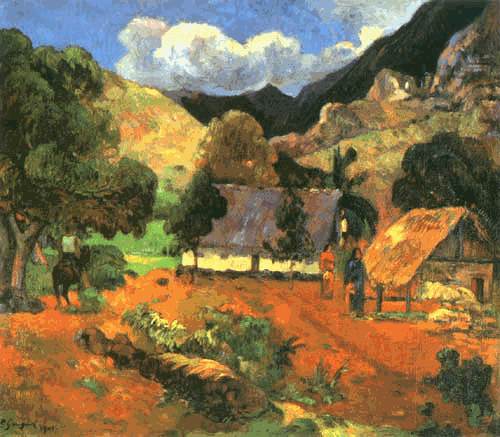 Landscape with three persons de Paul Gauguin
