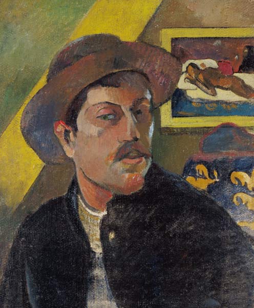 Self-portrait w. Manao Tupa. de Paul Gauguin