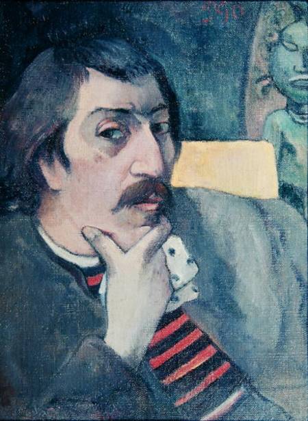 Portrait of the Artist with the Idol de Paul Gauguin