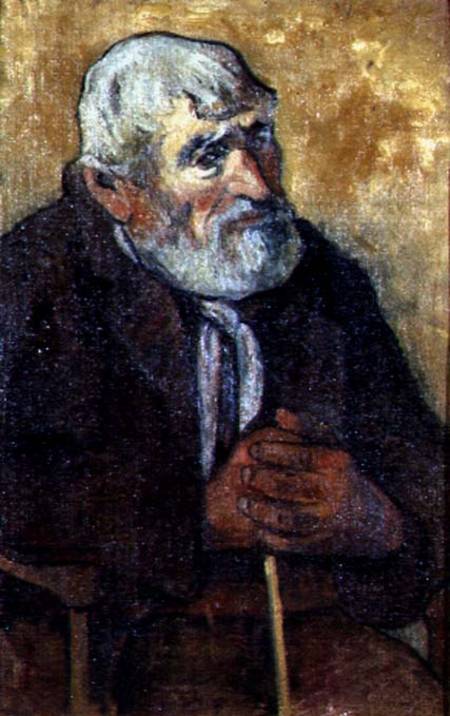 Portrait of an Old Man with a Stick de Paul Gauguin