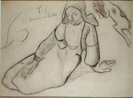 Seated Breton Woman de Paul Gauguin