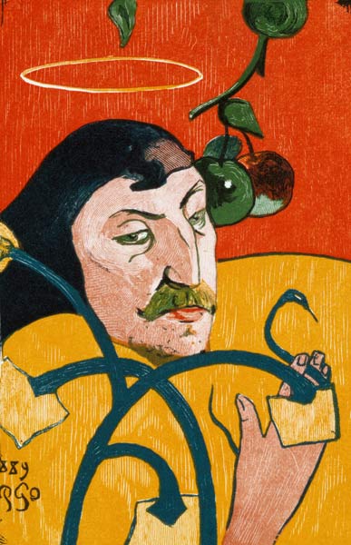 Self-portrait with halo de Paul Gauguin