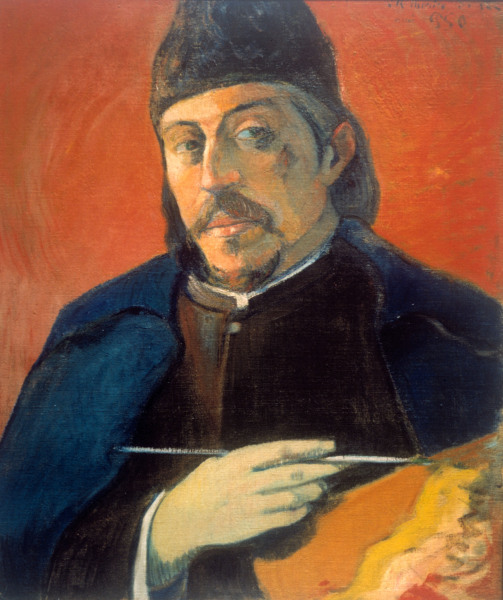 Self-Portr.with Palette de Paul Gauguin