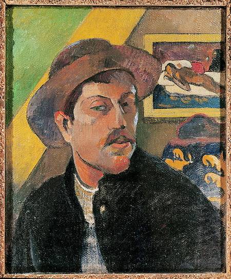 Self Portrait in a Hat de Paul Gauguin