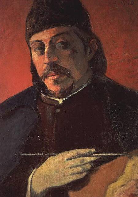 Self portrait with a Palette de Paul Gauguin