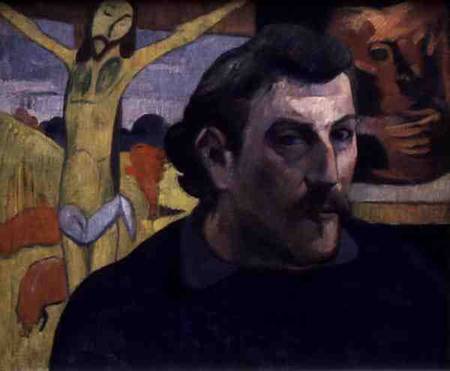Self Portrait with the Yellow Christ de Paul Gauguin