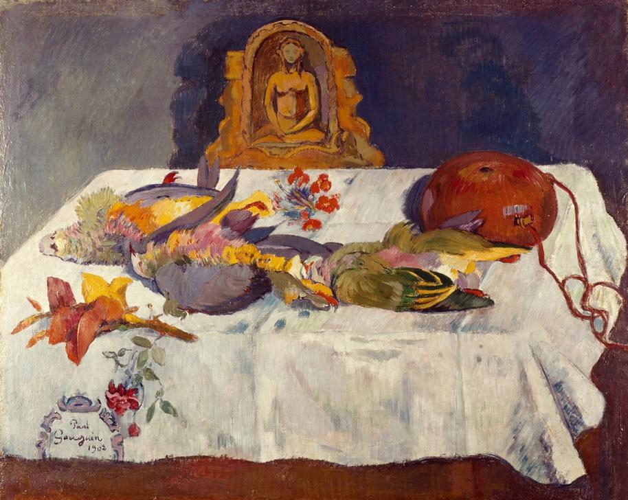 Still life with Parrots de Paul Gauguin