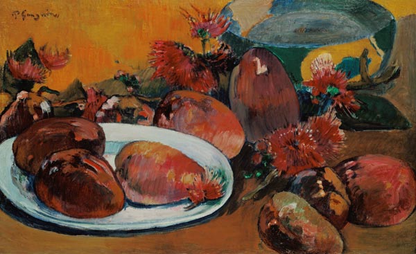 Quiet life with mango fruits de Paul Gauguin