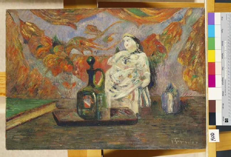 Stillleben mit Keramikfigur. de Paul Gauguin