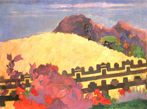 The temple (Parahi te Marae) is there de Paul Gauguin