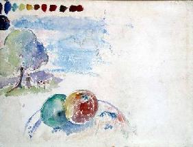 Study of Fruits and a Landscape
