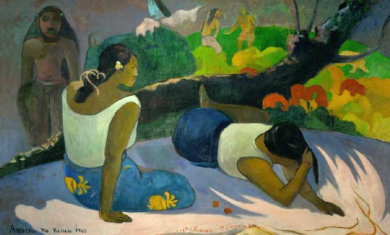 Vergnügungen des bösen Geistes (Arearea no vareua ino) de Paul Gauguin