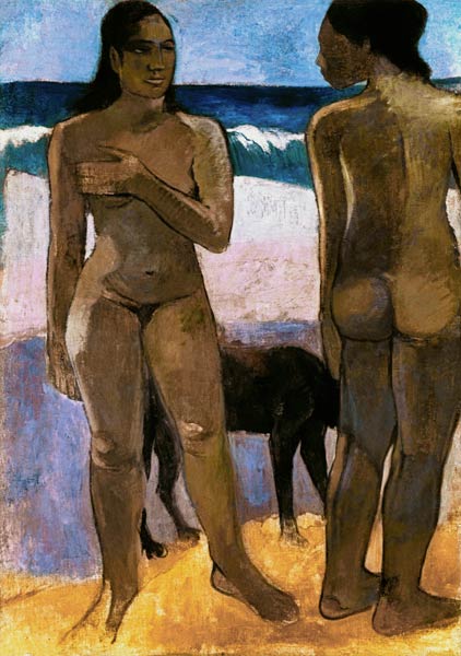Two Tahitian Women on the Beach de Paul Gauguin