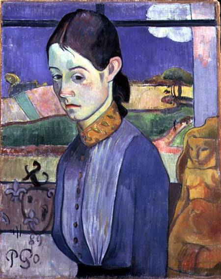 Young Breton Woman de Paul Gauguin