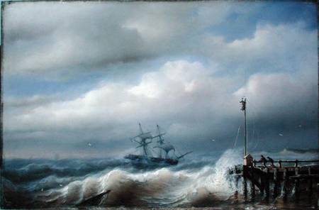 Rough Sea in Stormy Weather de Paul Jean Clays