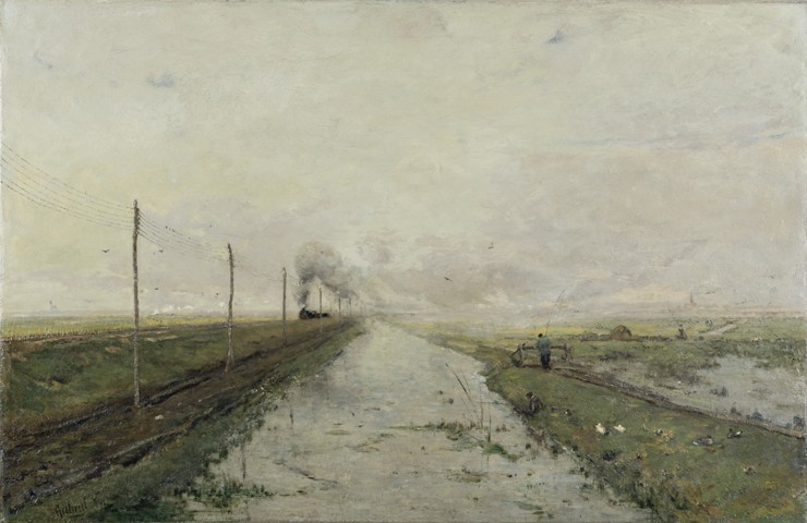 Landscape with a train de Paul Joseph Constantin Gabriel