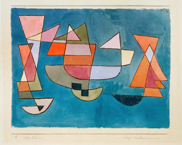 Segelschiffe, 1927, 225. de Paul Klee