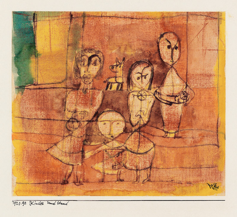 Children and dog de Paul Klee