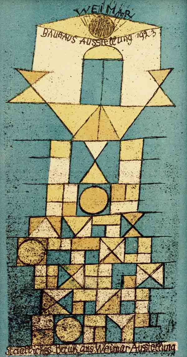 Die erhabene Seite, Weimar Bauhaus-Ausstellung 1923 de Paul Klee