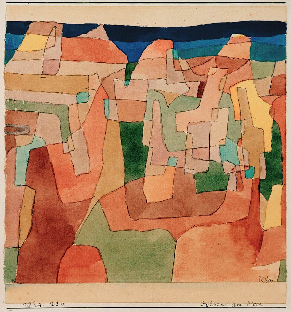 Felsen am Meer, 1924.230. de Paul Klee