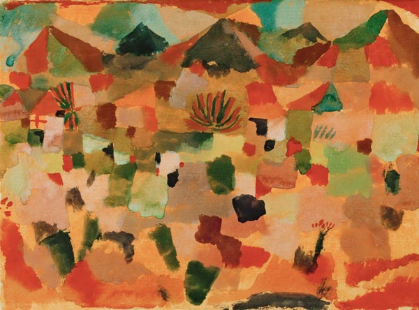 Mit der Bergkette, 1919. 31 de Paul Klee
