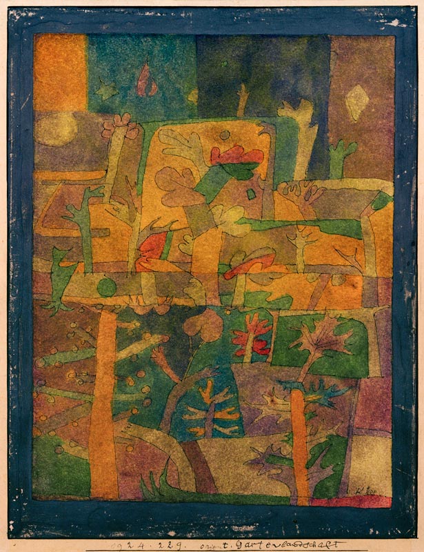 Orientalische Gartenlandschaft, 1924. de Paul Klee