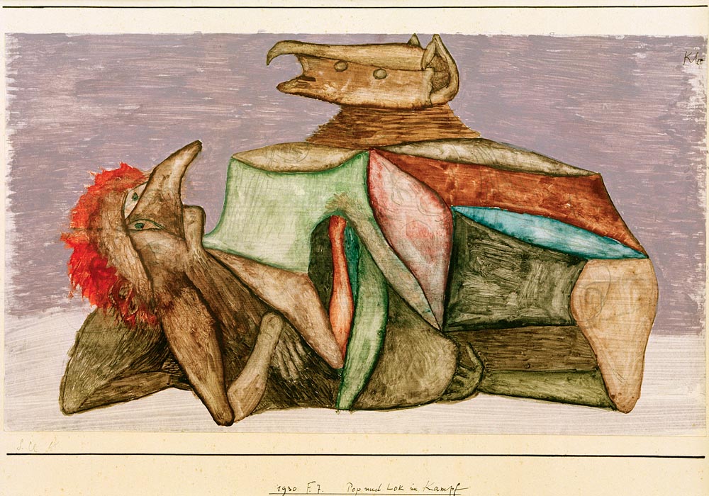 Pop und Lok im Kampf, 1930, 227 (F 7). de Paul Klee