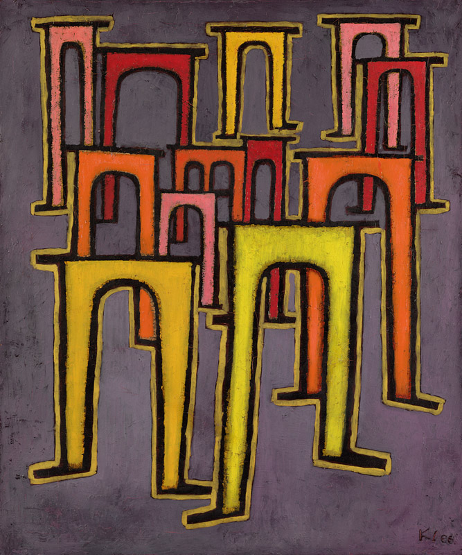 Revolution des Viadukts, 1937. de Paul Klee