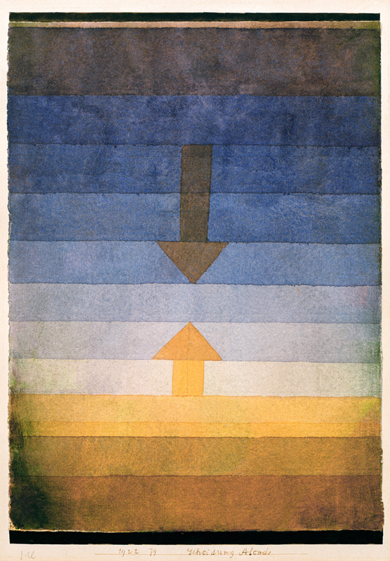 Scheidung Abends, 1922, 79. de Paul Klee