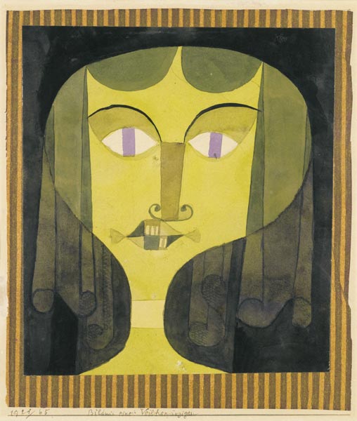 Portrait of a violet-eyed woman de Paul Klee