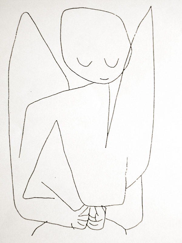 Forgetful Angel (Vergesslicher Engel) de Paul Klee