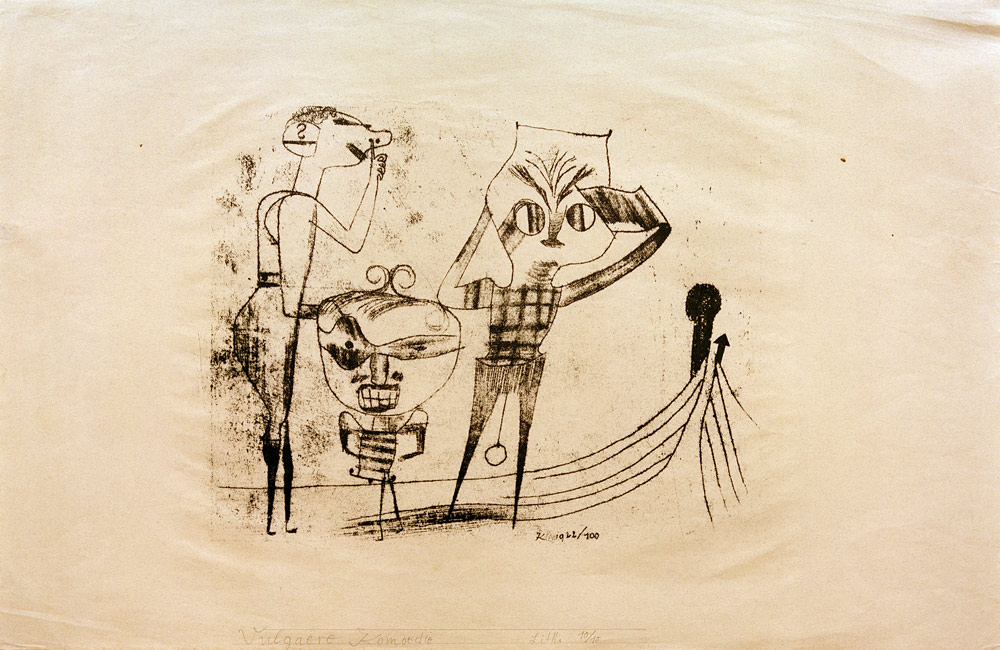 Vulgaere Komoedie, 1922, 100. de Paul Klee