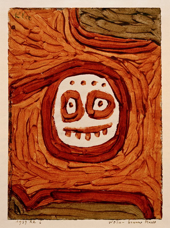 Máscara blanco-marrón de Paul Klee