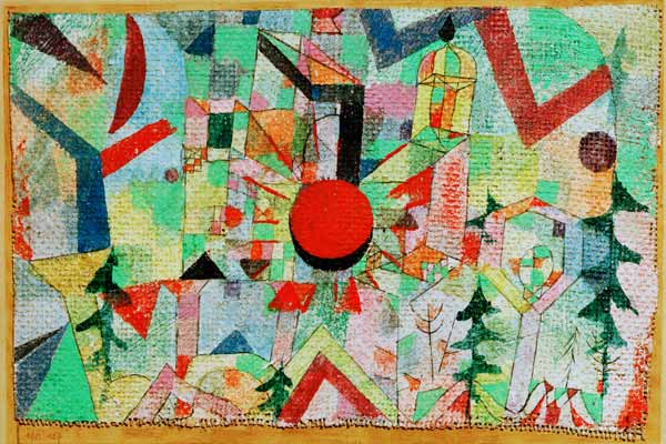Burg mit untergehender Sonne, de Paul Klee