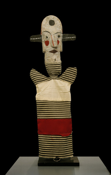 Handpuppe, Kopf: Pappmache, Gewand: de Paul Klee